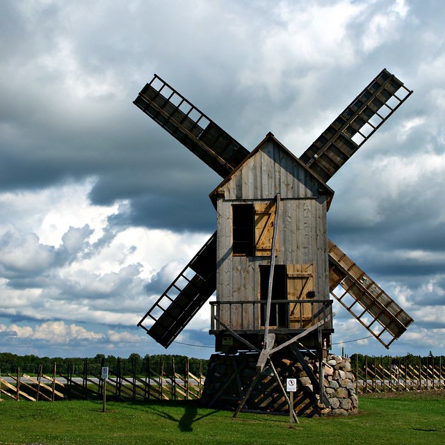 Angla Windmill Hill, Saaremaa, Estonia