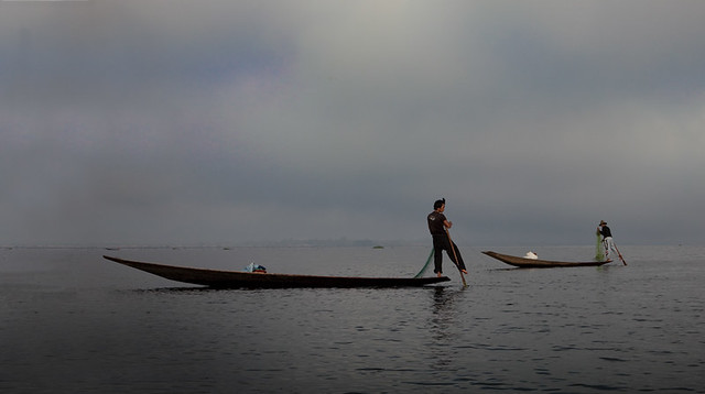 Inthar fishermen--Inle Lake , Myanmar