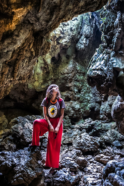 Looking at the Sky at Mawsmai Caves, Meghalaya, India