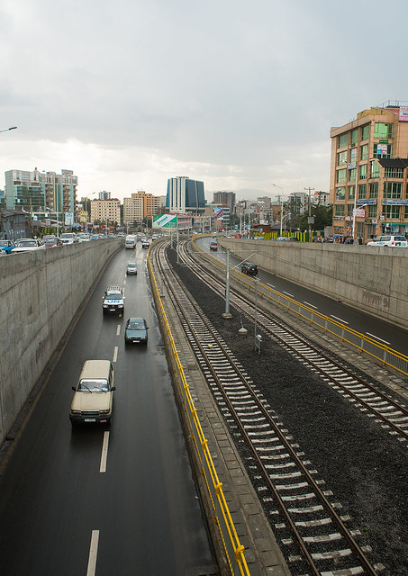 Ethiopian railways constructed by china, Addis abeba region, Addis ababa, Ethiopia