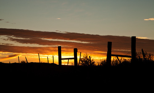 morning clouds sunrise fence montana