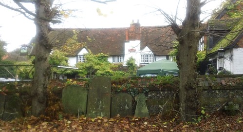 The Bull, Sonning from church graveyard - where you will end up sooner rather later if you spend too much time drinking in the pub.