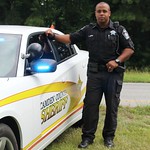 August 27, 2015 - 12:11 - Deputy Lamond James getting ready for Camden's Hands Across the Border Checkpoint.
Credit: Tiffany Mentzer, Camden County Sheriff's Office