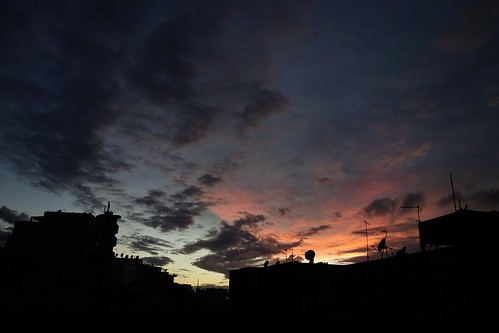 autumn sunset sky orange rooftop clouds buildings view cloudy sony stormy morocco casablanca rx100