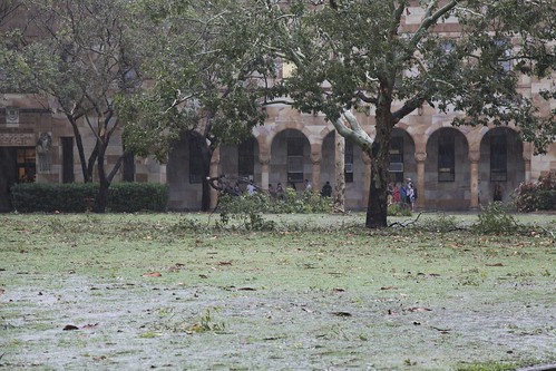 Storm damage at UQ's St Lucia Great Court