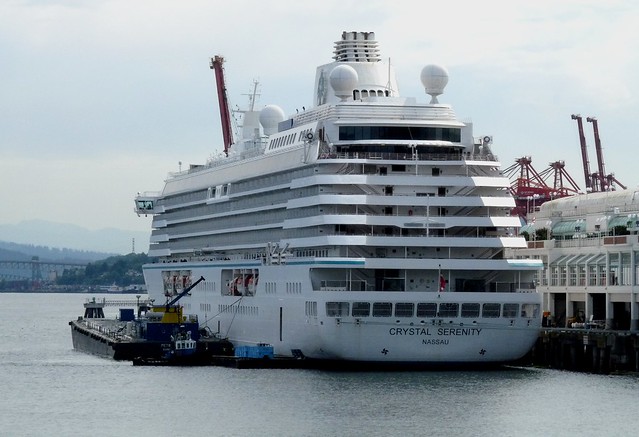 MS 'Crystal Serenity' At Vancouver Cruise Terminal