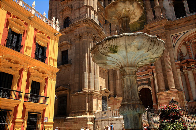 Plaza del Obispo, Malaga, Andalucia, Espana