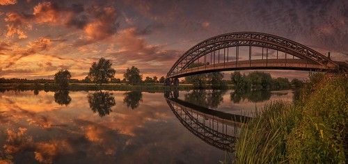sunset reflections pipebridge sawley shardlow rivertrent river derbyshire stitched panoramic moods nikon18105mm nikon nikond7000 eye