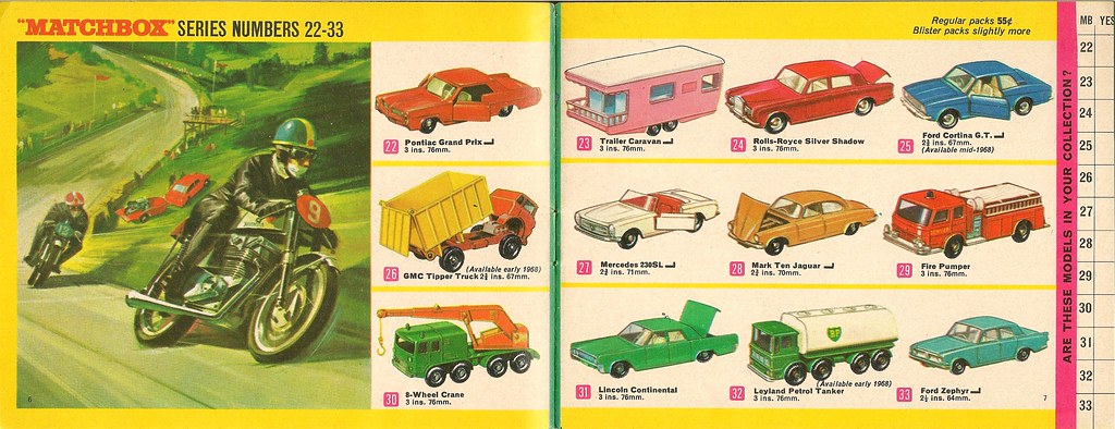 Matchbox 1968 Collector's Catalogue - Pages 6 & 7