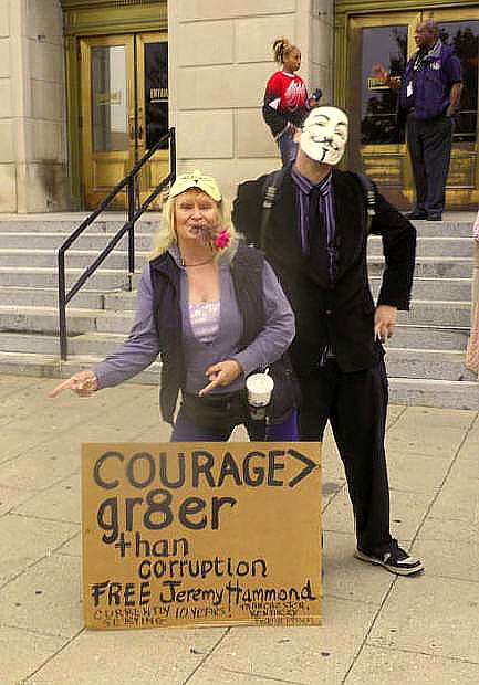 Courage is Greater Than Corruption  -  at the Gene Snyder Federal Court House in Louisville KY