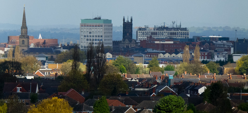 View from Sedgley Beacon towards Wolverhampton city centre