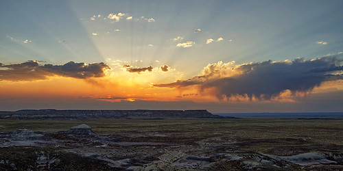 Sunset at Jasper Forest by Frank Shufelt, 30 May 2016. Sunset at Jasper Forest Overlook, Petrified Forest National Park, Arizona, USA.sunset a