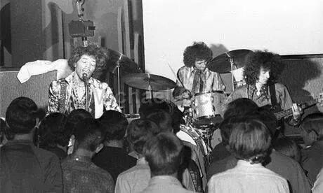 Jimi Hendrix at the Fifth Dimension in Ann Arbor, Michigan, in 1967.