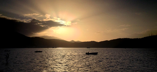 sunset sea water boats evening mediterranean fishingboats fethiye challengeyouwinner