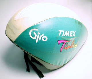 Fri, 10/17/2014 - 15:07 - I met Giro founder, Jim Gentes, at a bike show in the spring of 1984. He had this wild idea about producing bike helmets that were lightweight, ventilated, stylish, and affordable. I liked him right away. And as Jim rolled out new products between 1985 and 1989, we talked about how to develop an aero helmet that met the growing safety certifications. This 1987 version of an aero helmet that actually might spare a bit of brain tissue in a serious crash is the progenitor for every head-covering seen in elite triathlon competition today. Jim eventually sold Giro to Bell Helmets a few years later and took up golf. His kind of mind is sadly lacking in the sport today. By Scott Tinley
