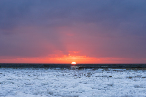 sunset sea sun seascape ice seaside estonia pärnu tahkuranna