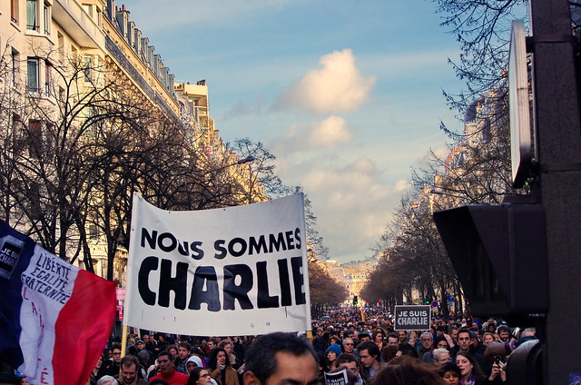 Paris janvier 2015 - 22 -  the March Je suis Charlie on sunday january 11th avenue de la République