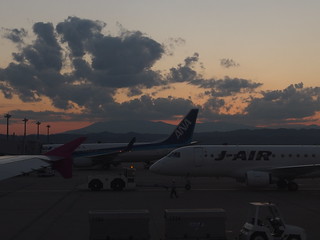 2014/09/21 蔵王連峰の夕暮れ＠仙台空港