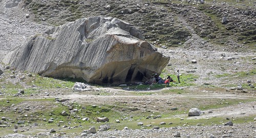 Gently an ancient glacier put this big boulder here, India 2016 by reurinkjan, Near the Hamlet Chatruindia 2016 ©janreurink himachalpradesh spiti kinaur ladakh kargil jammuandkash
