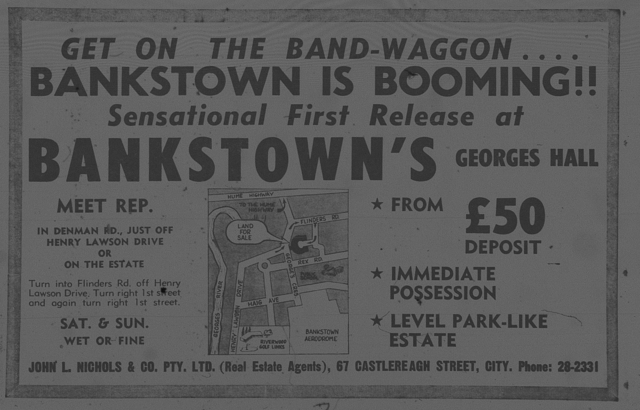 Bankstown Land Release Ad September 10 1966 daily telegraph 45