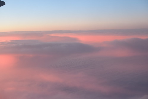 sunset sky cloud sun nature sunrise aviation north flight atlantic formation ba britishairways 777 stratus