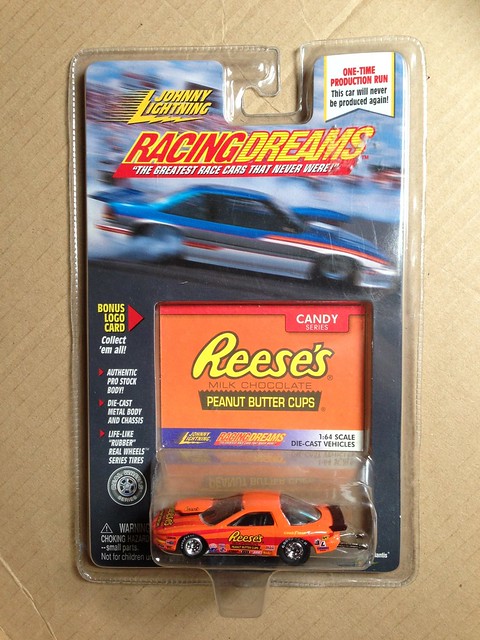Johnny Lightning Racing Dreams Candy Series - Reese's Peanut Butter Cups - Die Cast Scale Model Car