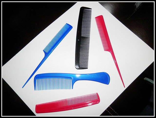 Conair Combs On White Paper - Photo by STEVEN CHATEAUNEUF - November 25, 2014 - Extra Sharpness And Extra Satuation Were Added With Using Picasa 3 Editing