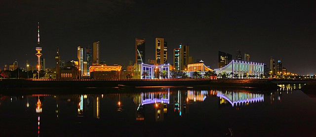 Kuwait city nightscape