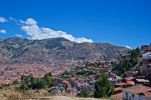 city houses mountains peru southamerica cuzco clouds landscape daylight churches bowl overlook 2014 5photosaday