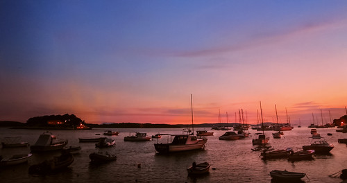 light sunset sea sunlight seascape colors boats sundown croatia hvar