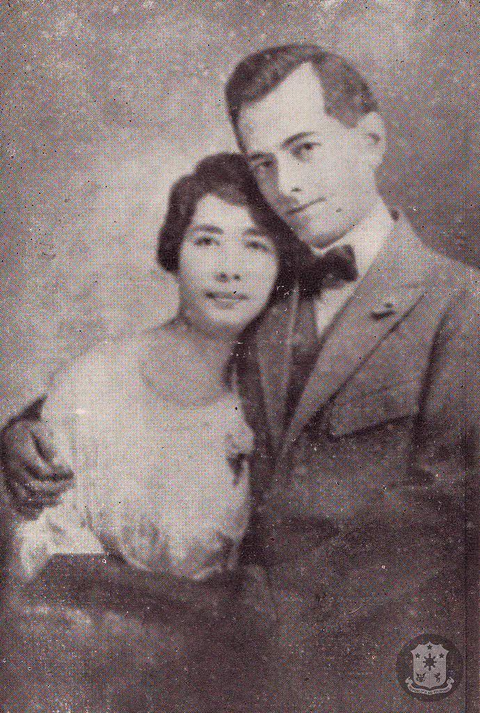 A rare photograph of Quezon and his bride, the former Miss Aurora Aragon taken shortly after their wedding in Hongkong