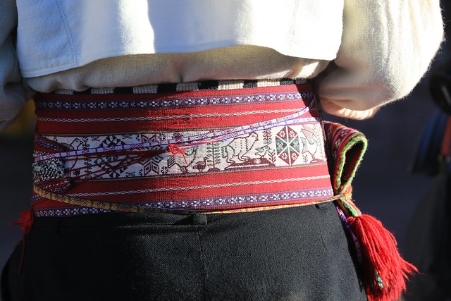 Man's Wool Belt Intricate Weaving Tequile Island Lake Titicaca Peru South America