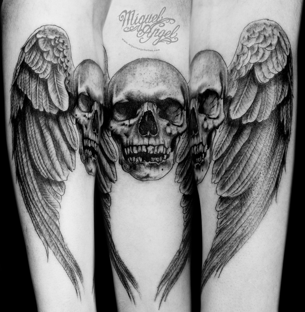 Skull Wings Tattoo Design Stock Vector Royalty Free 1282071958   Shutterstock