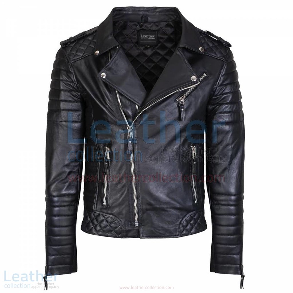 Biker Men Black Quilted Leather Jacket | This enormous piece… | Flickr