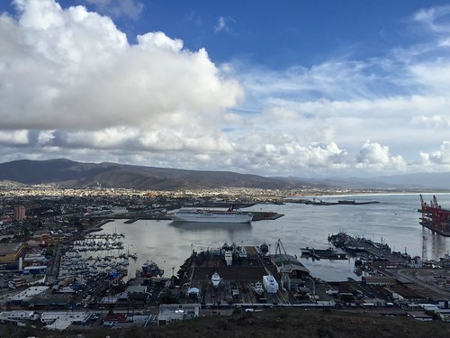ocean california city cruise mountains méxico clouds port views ensenada baja