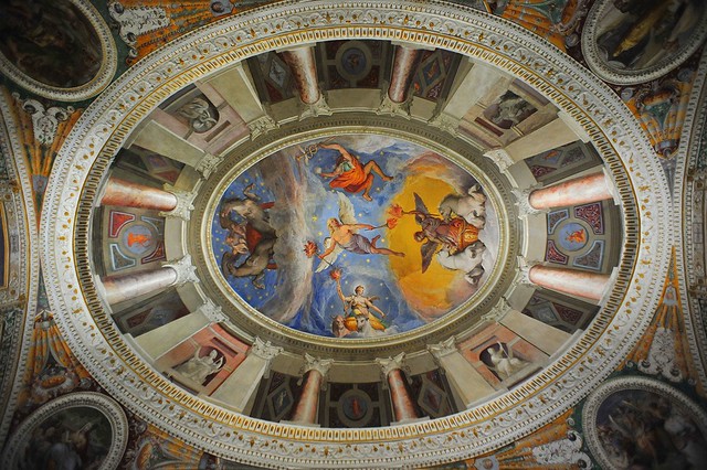 Ceiling frescoes of Villa Farnese, Caprarola, Italy January, 2015 1377