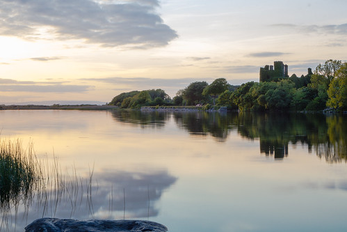 ireland sunset castle landscape rivercorrib menlocastle