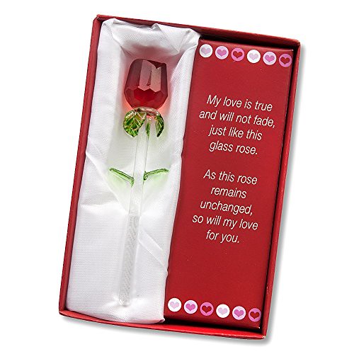 Forever Rose ~ Valentines Day or Special Occasion, Perfect Gift ~ Say I Love You with this Handmade Glass Roses with Love Poems 5
