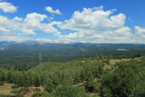 From the lookout by M. Rhodes Photography, This is looking east from the fire lookout, towards Ice House Reservoir and the Desolation Wildernes