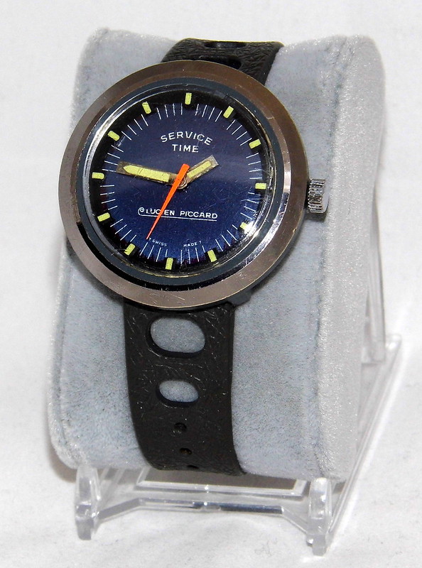 Vintage Lucien Piccard Swiss-Made Fiberglas Men's Wrist Watch, 5 ATM Tested