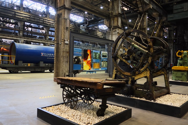 China Shenyang Museum of Chinese Industry heavy industry displays in repurposed steel mill - 