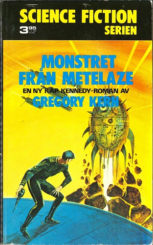 Gregory Kern, Monstret från Metelaze [Monster of Metelaze] (1974 - Lindfors Förlag, Science Fiction serien 8, Sweden), unknown cover artist