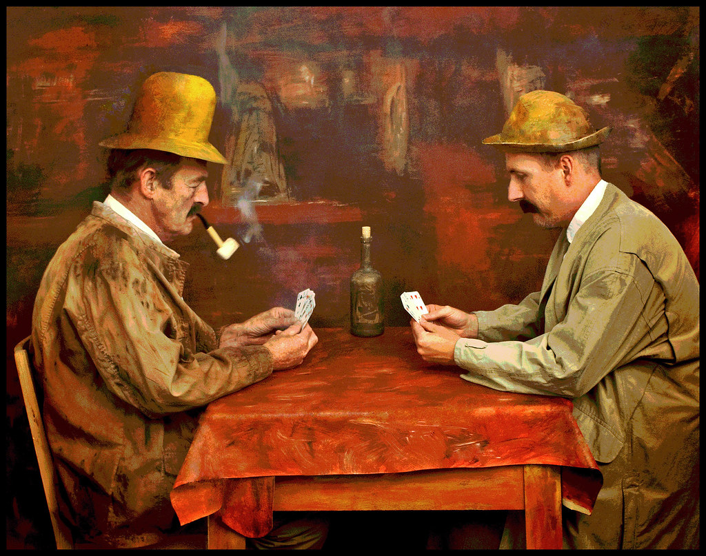 De Kaartspelers | Naar Een Schilderij Van Cezanne Van 1895 | Piet Janmaat |  Flickr