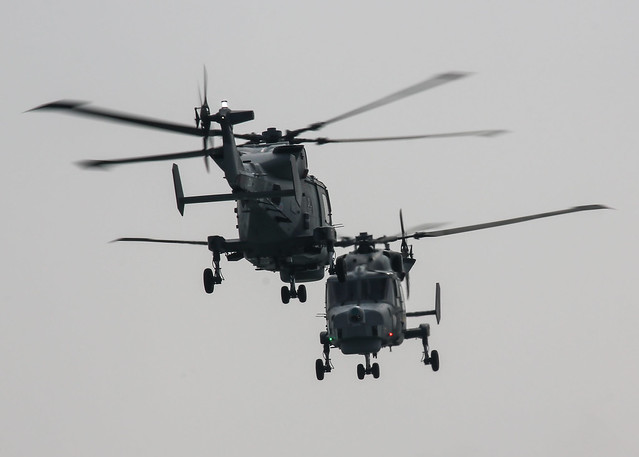Royal Navy Blackcats nose to nose - Bournemouth Air Festival 2015