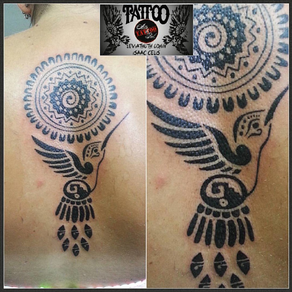 Mandala Hummingbird Colibri Azteca Maya Espalda Neg Flickr