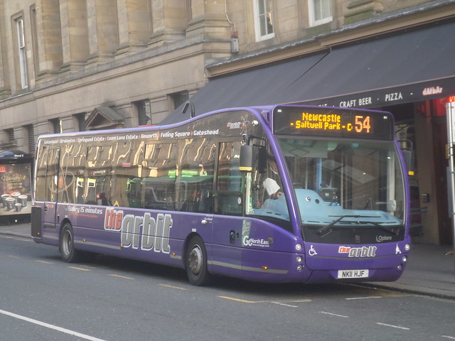 8335 NK11 HJF Go North East Orbit Optare Versa on the 54 to Newcastle