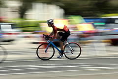 Panning a Racer at 2015 Rice University Beer Bike Race