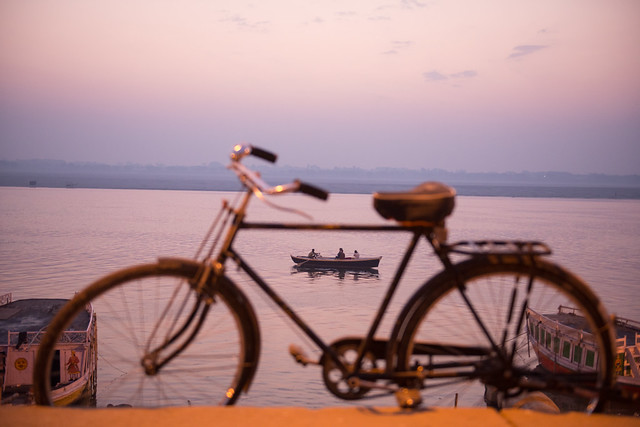 Through the bike, Varanasi.