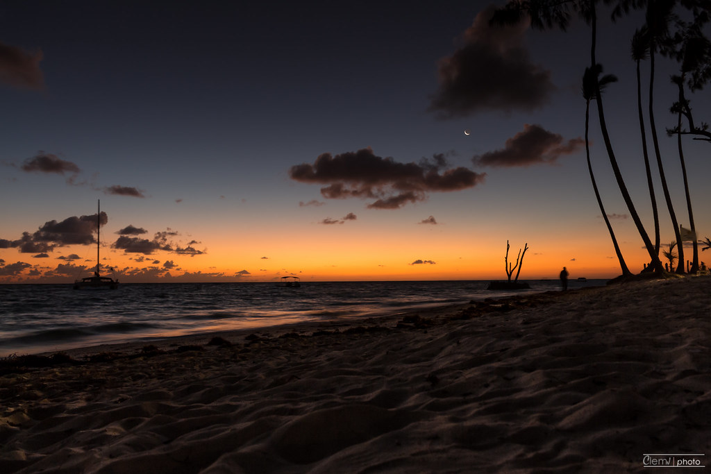 Sunrise sur une plage de Punta Cana