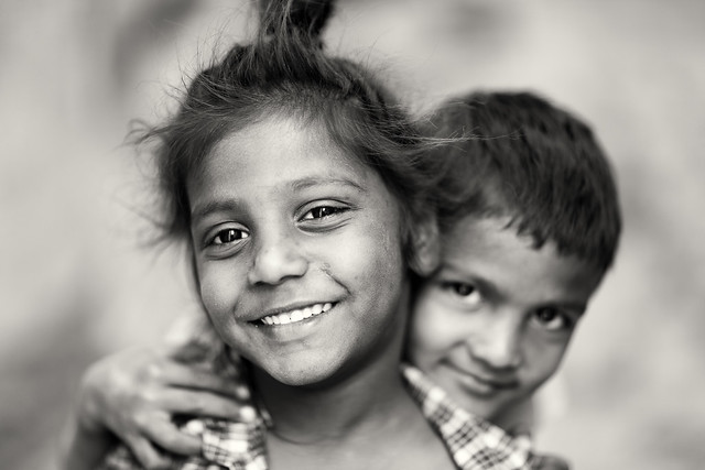 Happy children, India